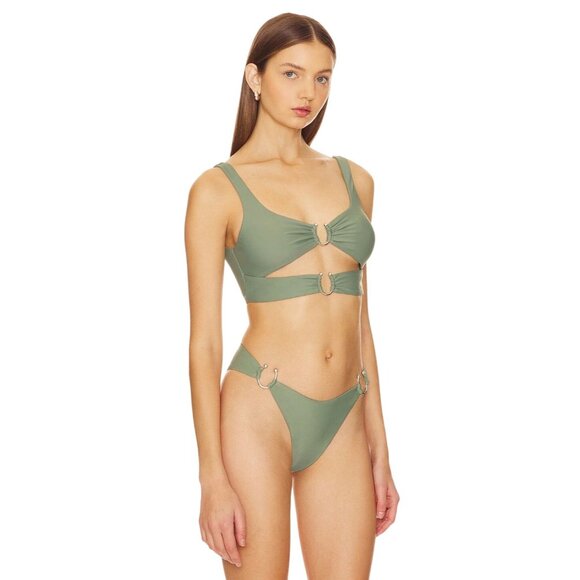 lovewave the Nicks Bikini Top in Olive Small Womens Swimsuit - Picture 2 of 8